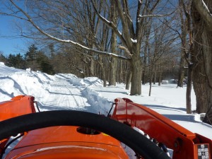 Opening up a field for tapping.